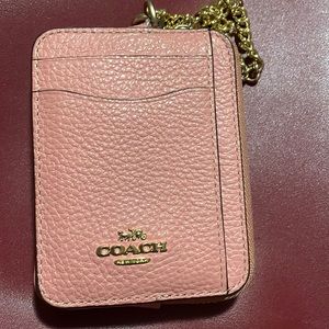 Pink coach wallet wristlet